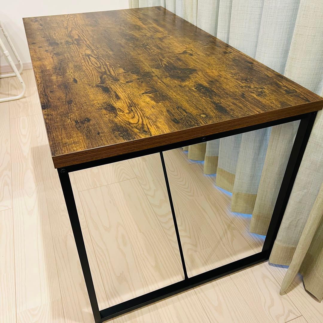 【美品】ニトリ ダイニングテーブル 幅120cm ステイン MBR アジアン系