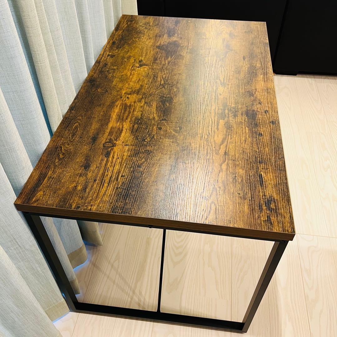 【美品】ニトリ ダイニングテーブル 幅120cm ステイン MBR アジアン系