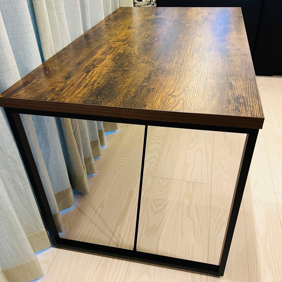 【美品】ニトリ ダイニングテーブル 幅120cm ステイン MBR アジアン系