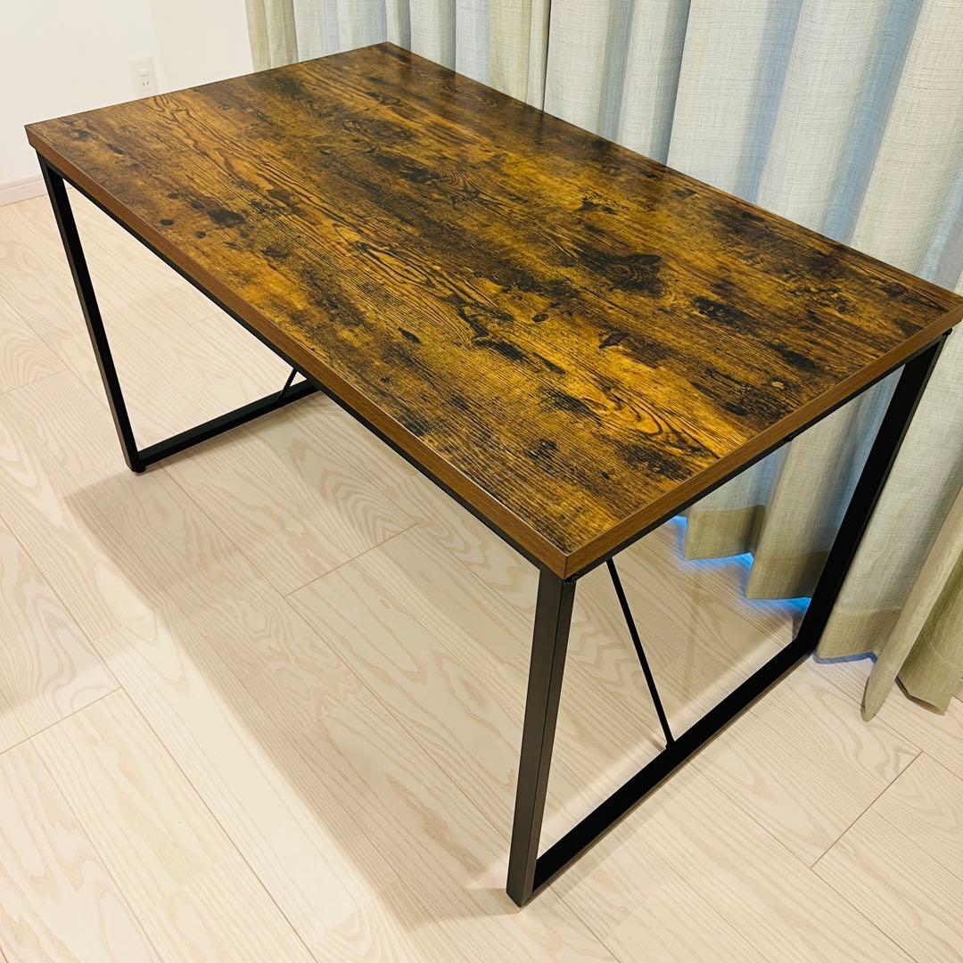 【美品】ニトリ ダイニングテーブル 幅120cm ステイン MBR アジアン系