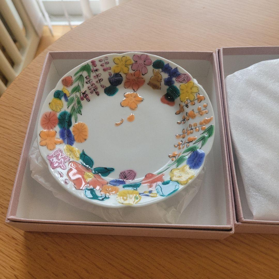 【最終価格】永井麻美子 百花手風輪花 小皿