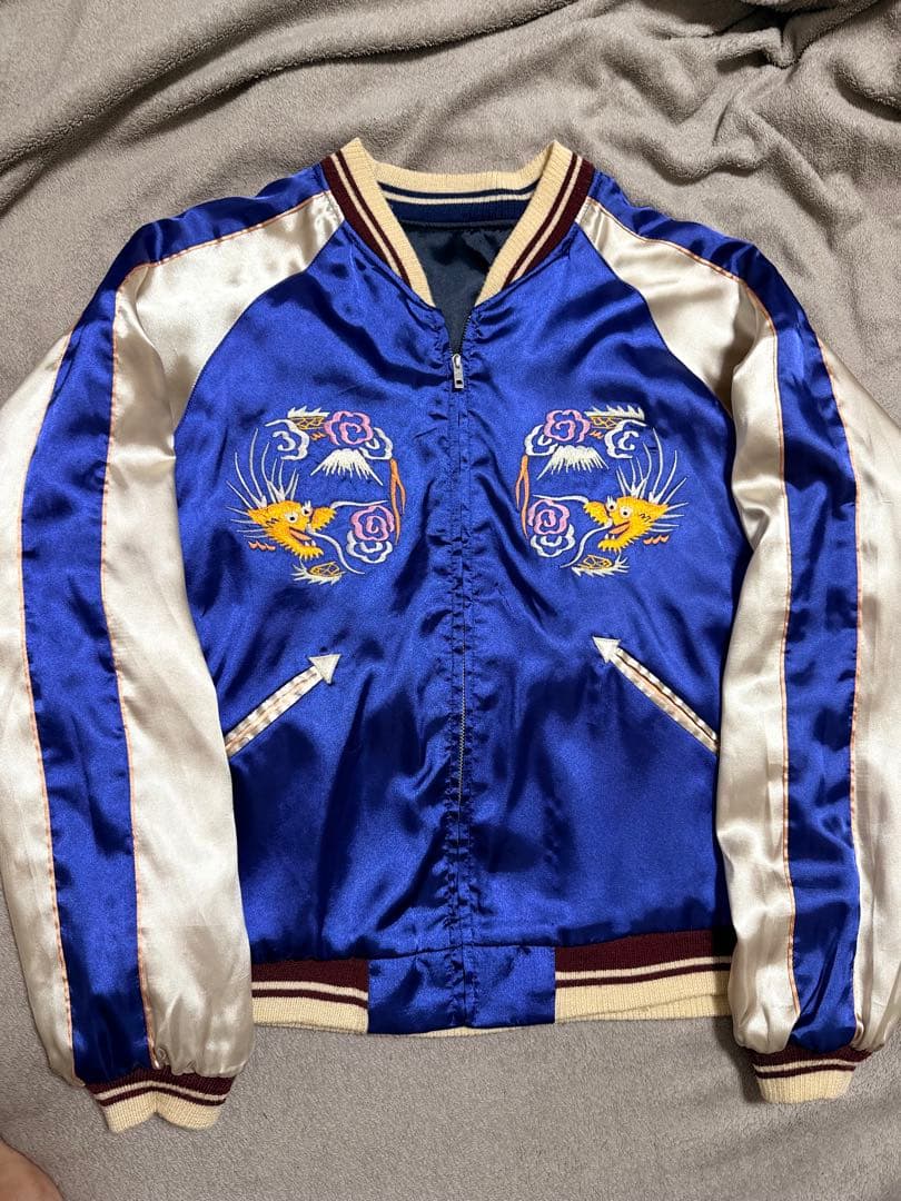 テーラー東洋 ２面用 鷲 龍 日本限定 vintage スカジャン 都市 地図