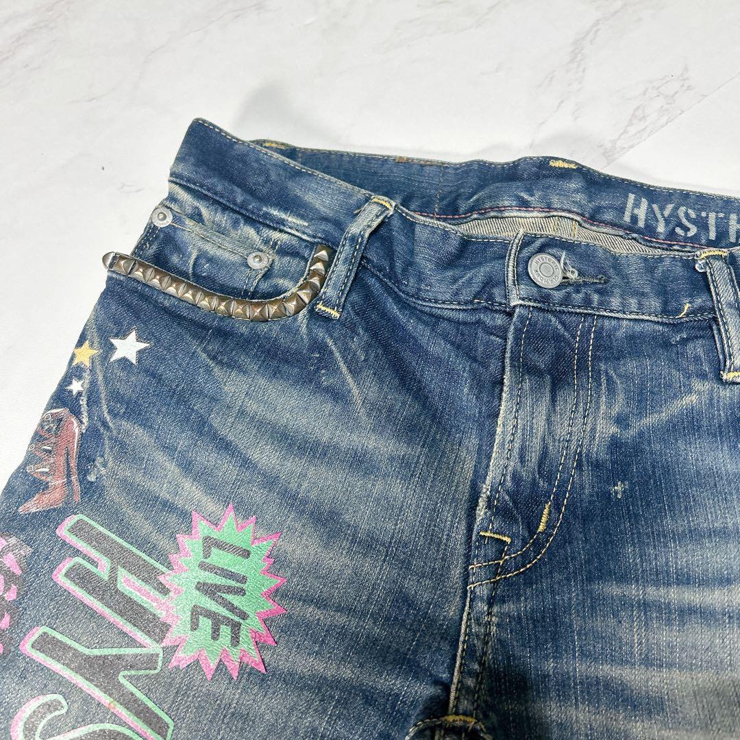 美品✨HYSTERIC GLAMOUR グラフィックデニム スタッズ　xs