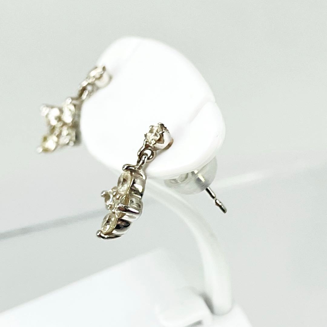 K18WG ダイヤモンド ピアス D: 0.50ct