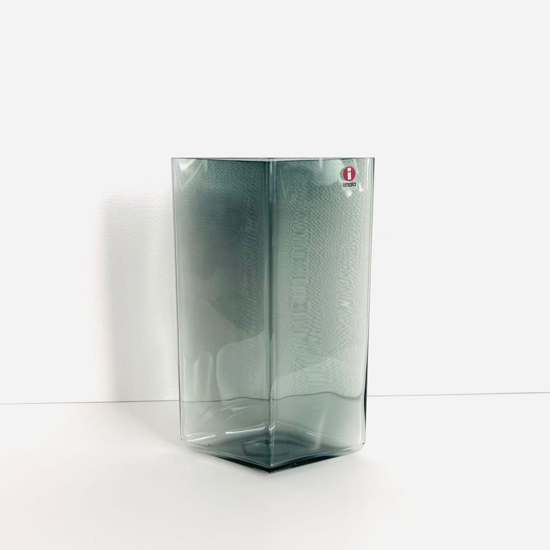 新品  イッタラ ルーツ グレー ベース 花瓶 ガラス アアルト
