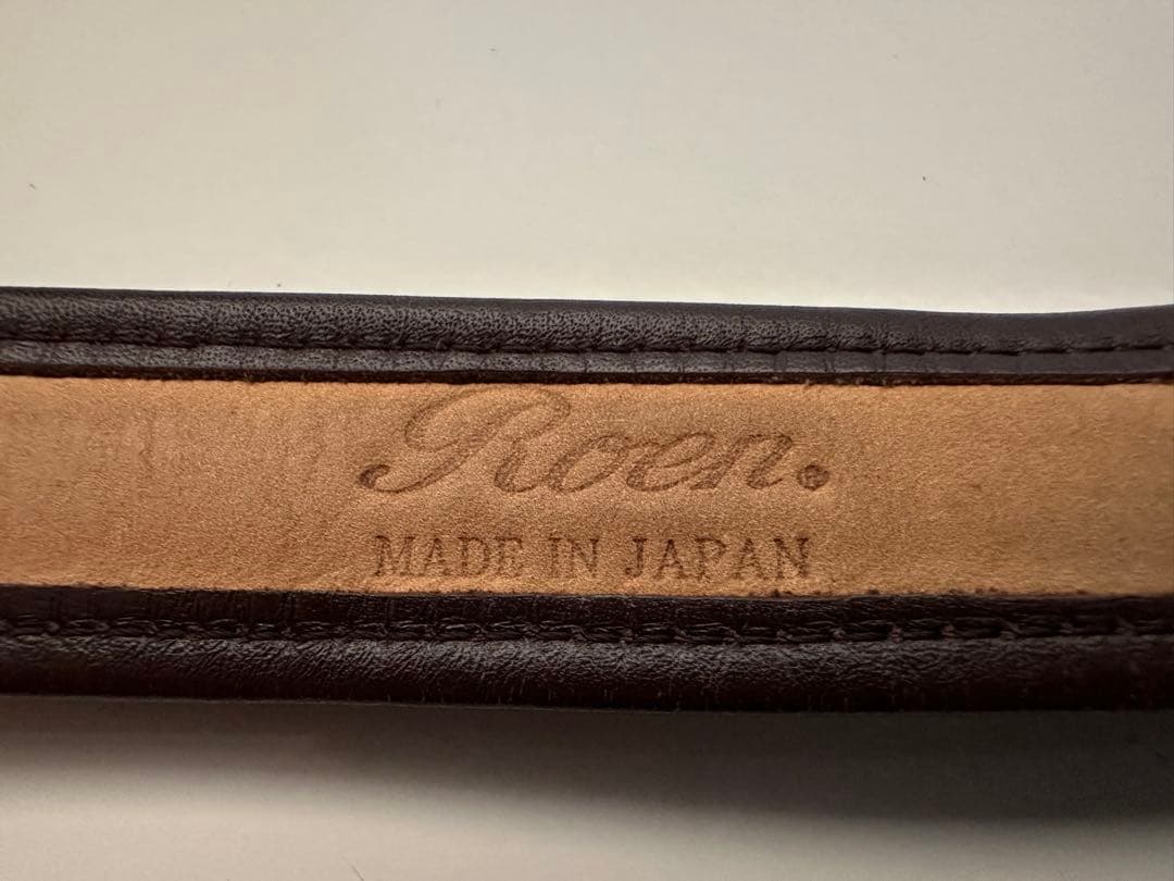 Roen ロエン スカルバックル スタッズレザーベルト