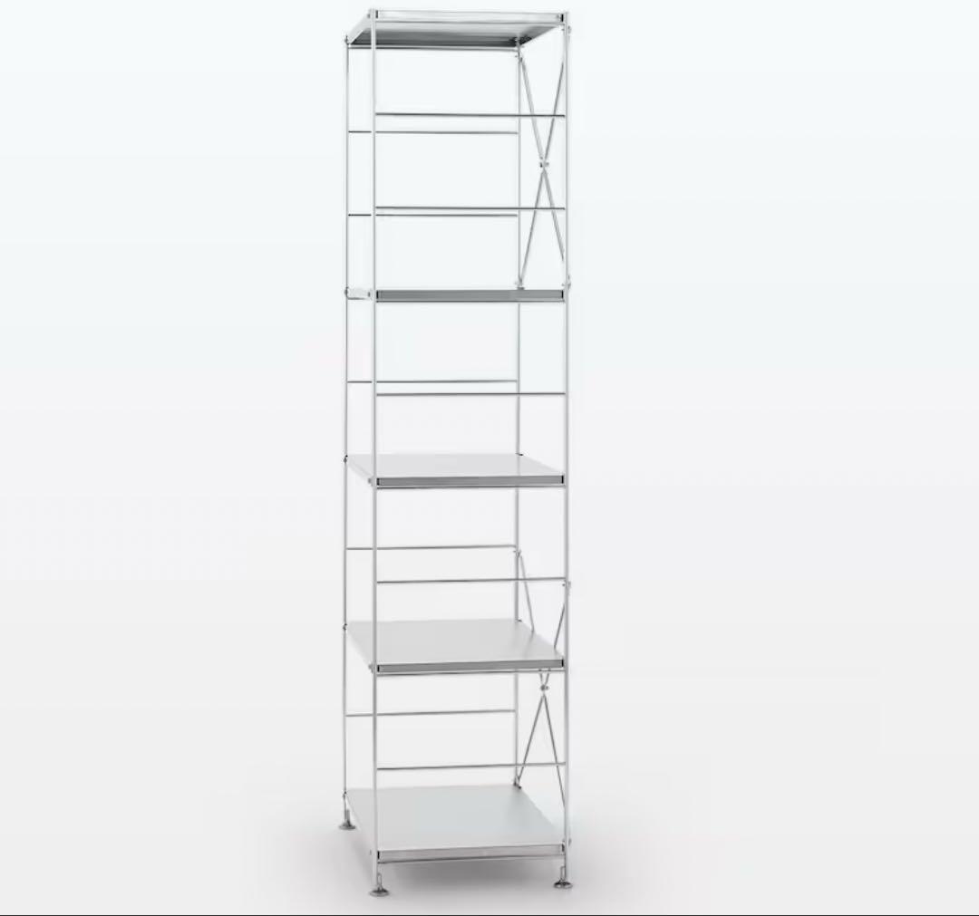 【美品】175.5ステンレスユニットシェルフ大ワイヤーバスケット付　2組出品中1
