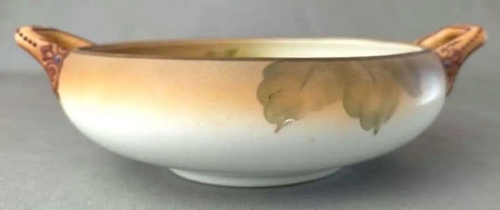 オールドノリタケ モールド 盛り上エナメルジュール団栗ナッツ絵ボウル