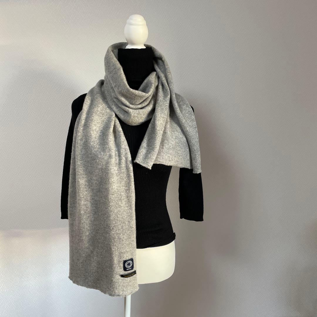 BISYU カシミヤ100% マフラー グレー