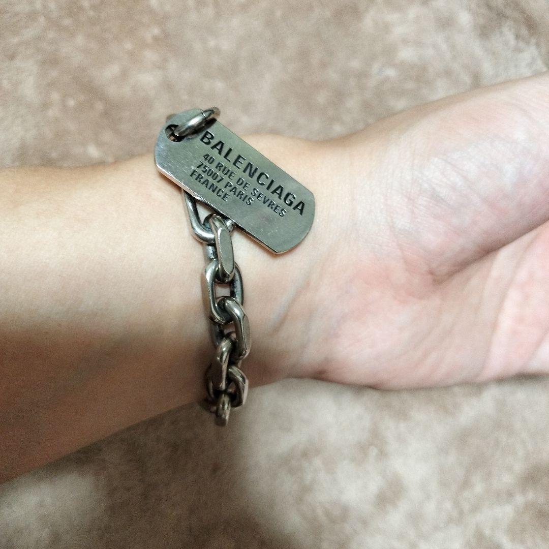 BALENCIAGA ドックタグ　カラビナ　ブレスレット