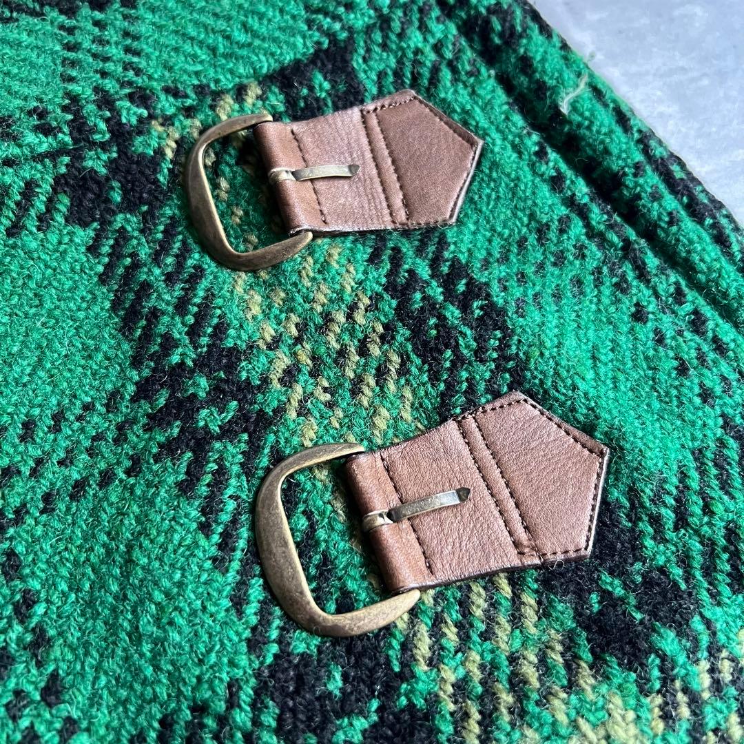 I.S　イッセイミヤケスポーツ　80s　チェック　ウールラップスカート　幻の一品