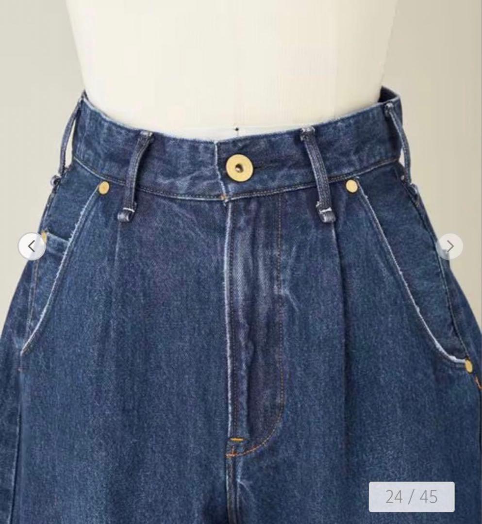 新品upper hights for conte UN 24 タックデニムパンツ