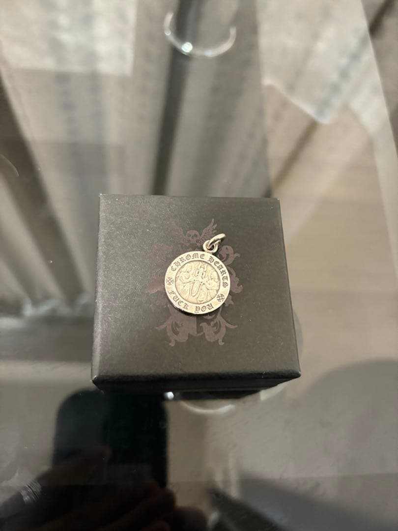 正規品　クロムハーツ　エンジェルメダルチャームV1 シルバー925 クロスダガー