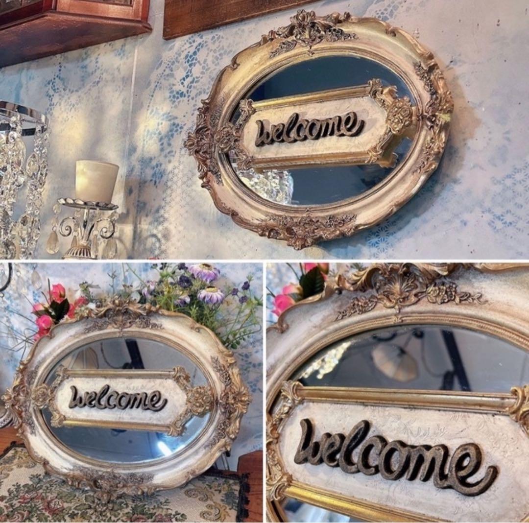 アンティークなお店 おしゃれなウェルカムボード 壁掛け看板 Ver.1