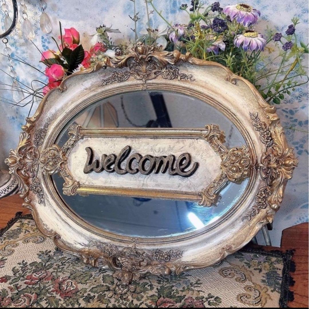 アンティークなお店 おしゃれなウェルカムボード 壁掛け看板 Ver.1