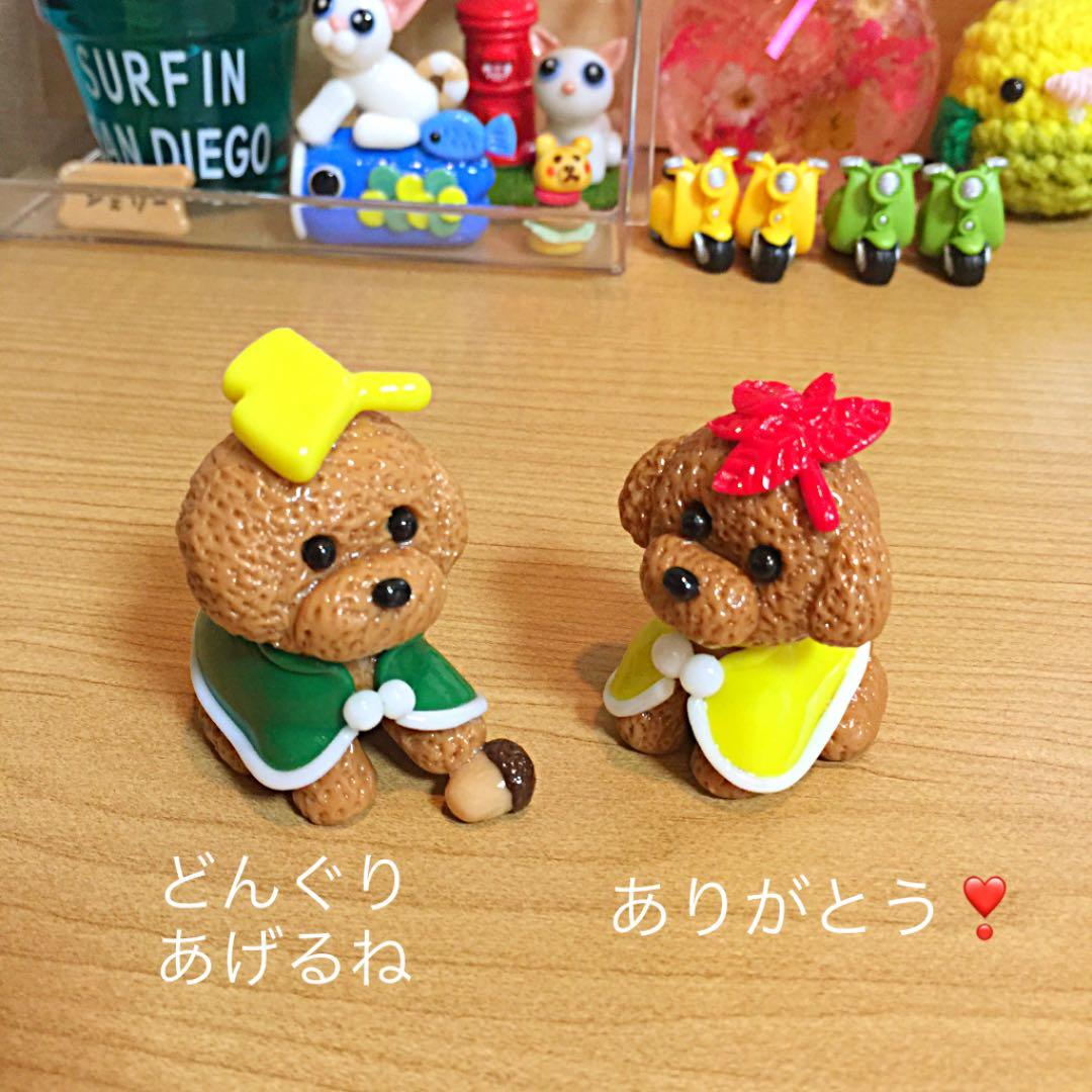ソラたむ★ポコ太様❤ プードル ハロウィン 紅葉 オブジェ♡