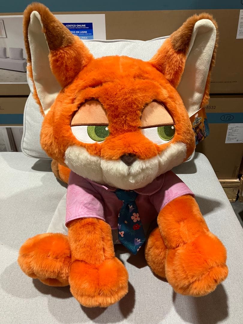 コストコ ディズニー ズートピア2 ニック・ワイルド ぬいぐるみ ブランケット