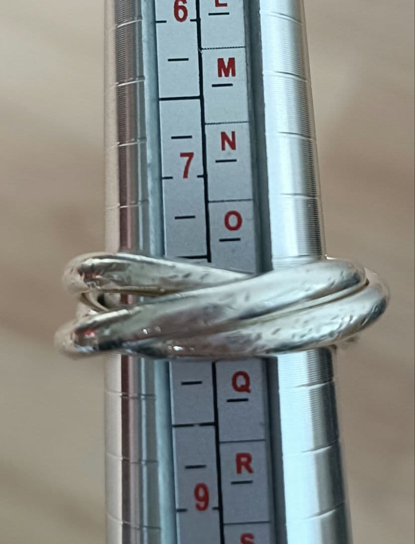 TIFFANY　3連　トリニティ リング 約17号