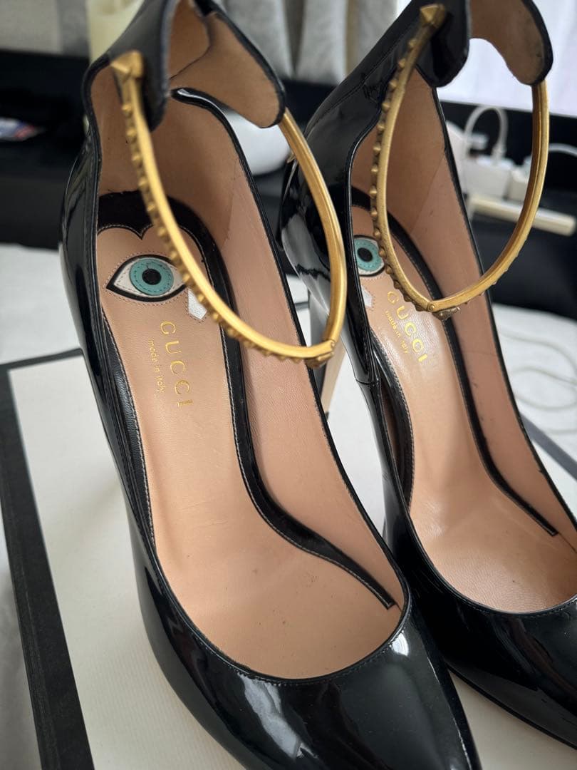 GUCCI ブラック ハイヒール　一度のみ使用　美品