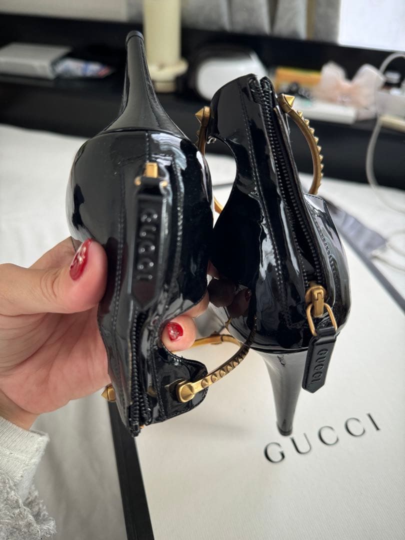 GUCCI ブラック ハイヒール　一度のみ使用　美品