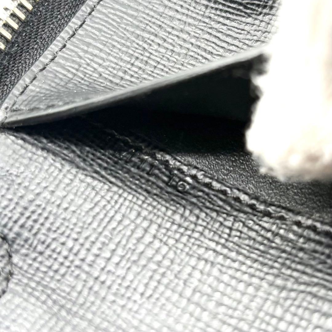 【美品】ダンヒル 長財布 オーガナイザー ラウンドジップ レザー ブラック