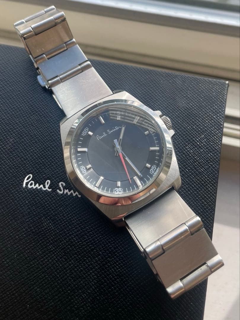 【電池新品美品】ポールスミス腕時計36㎜ブラックシルバー(*^_^*)