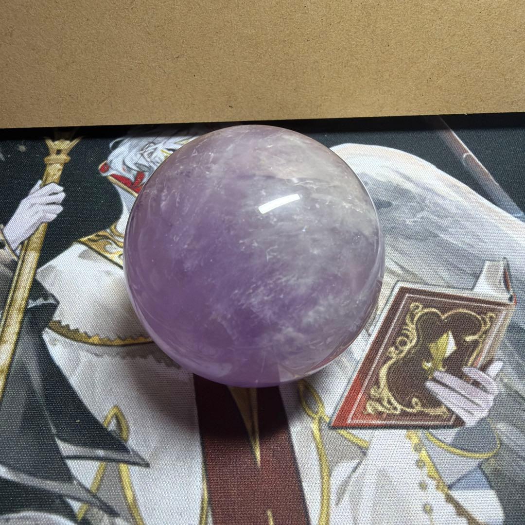 アメジスト天然石 紫色 球体 置物