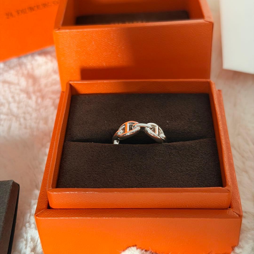 1月のみ値段！HERMES シェーヌダンクル アンシェネPM リング 7号 新品