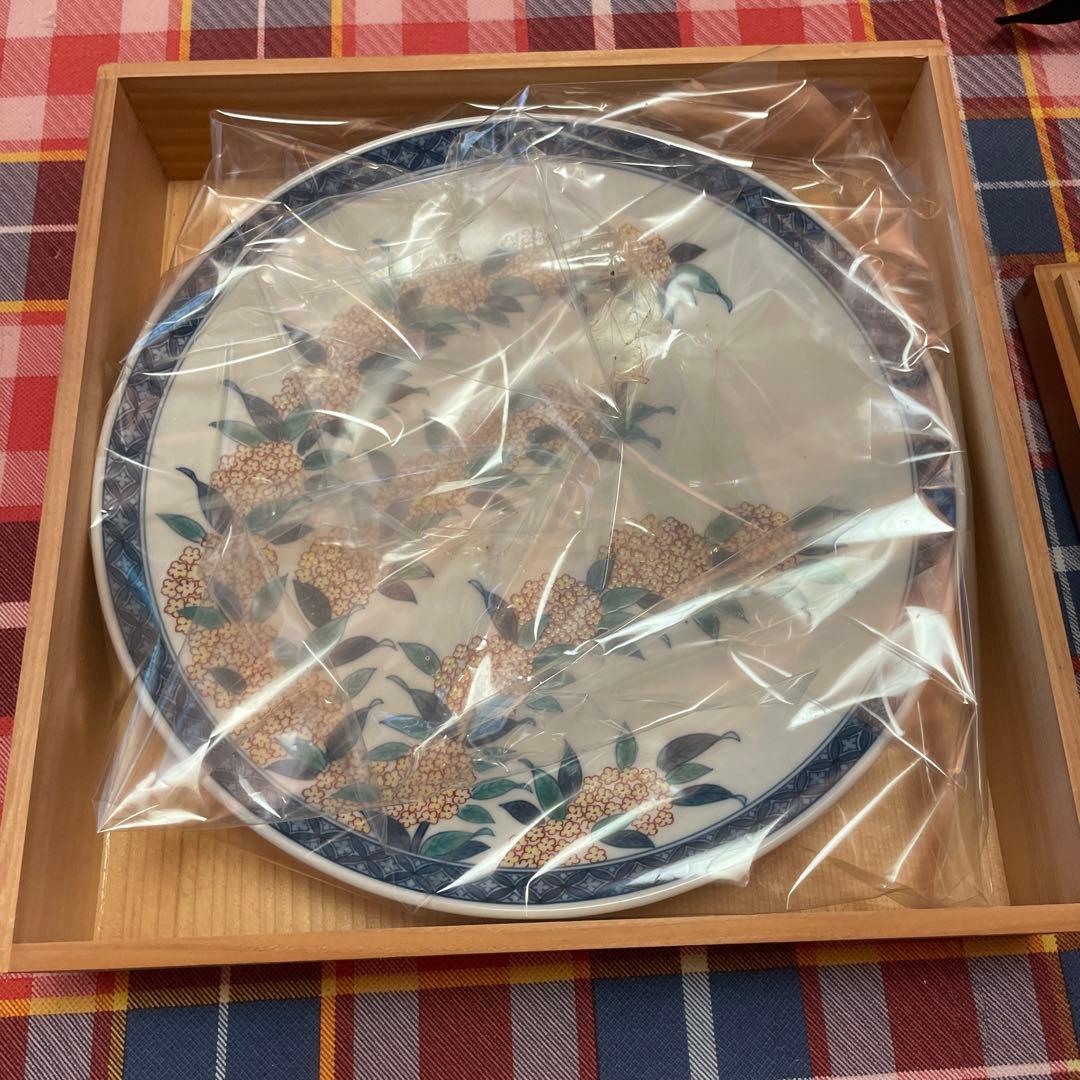 有田焼　額皿　視乃作　新品未使用　木箱付き