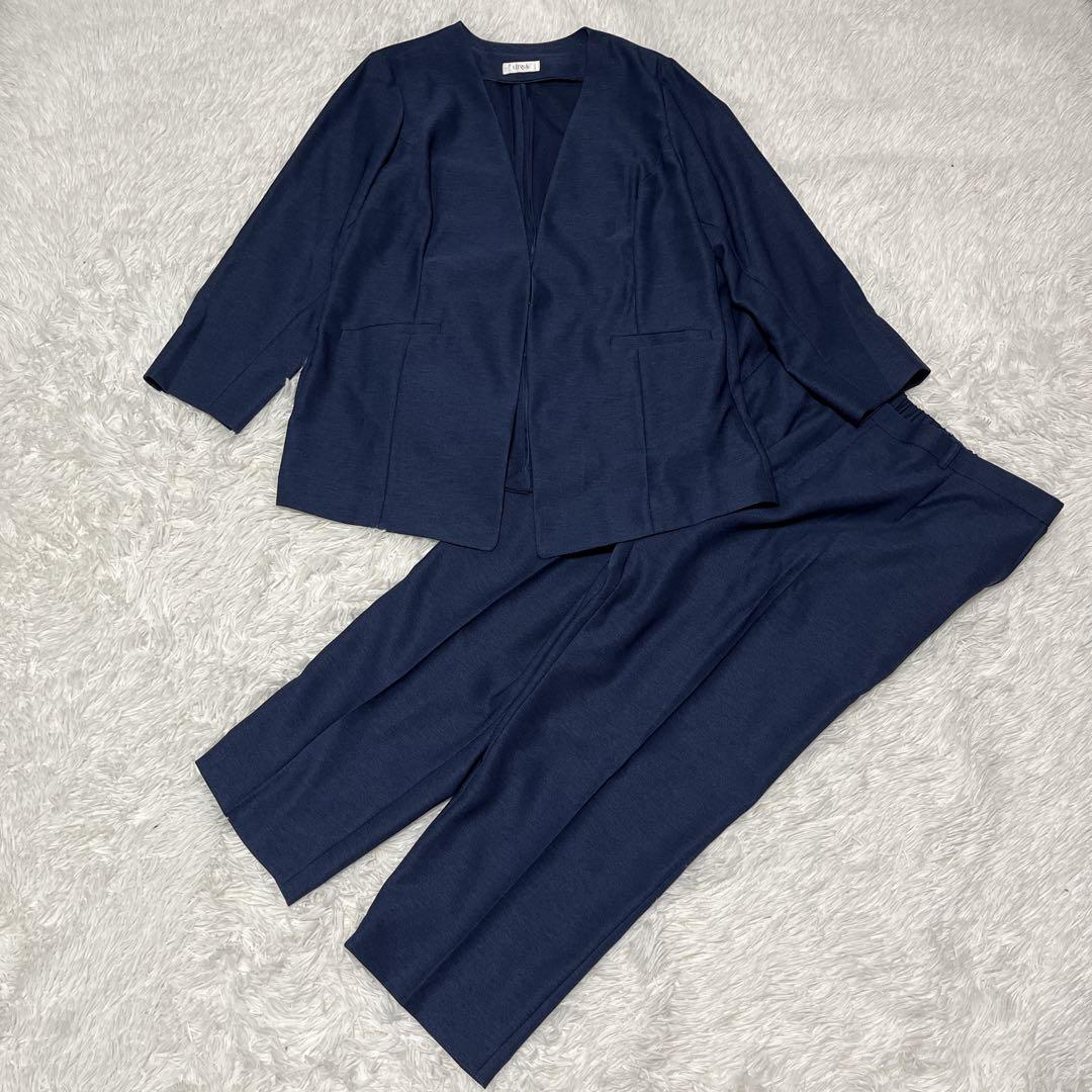 【洗える】7days Life Styling 6L リネンライク パンツスーツ