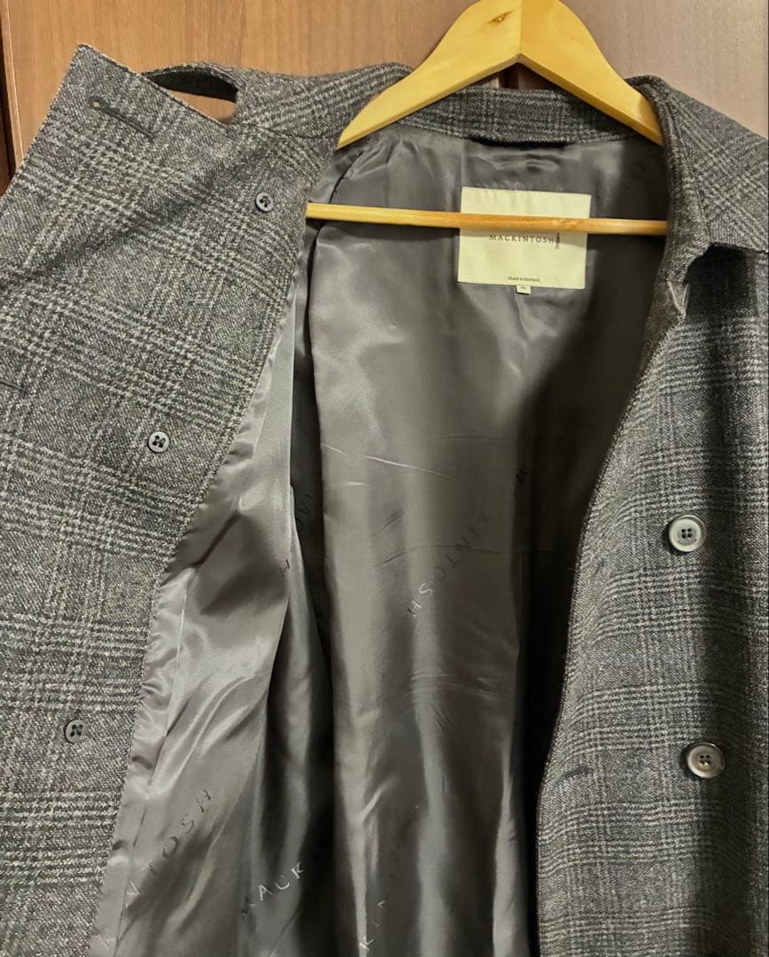 マッキントッシュ　トレンチコート　メンズコート　グレー