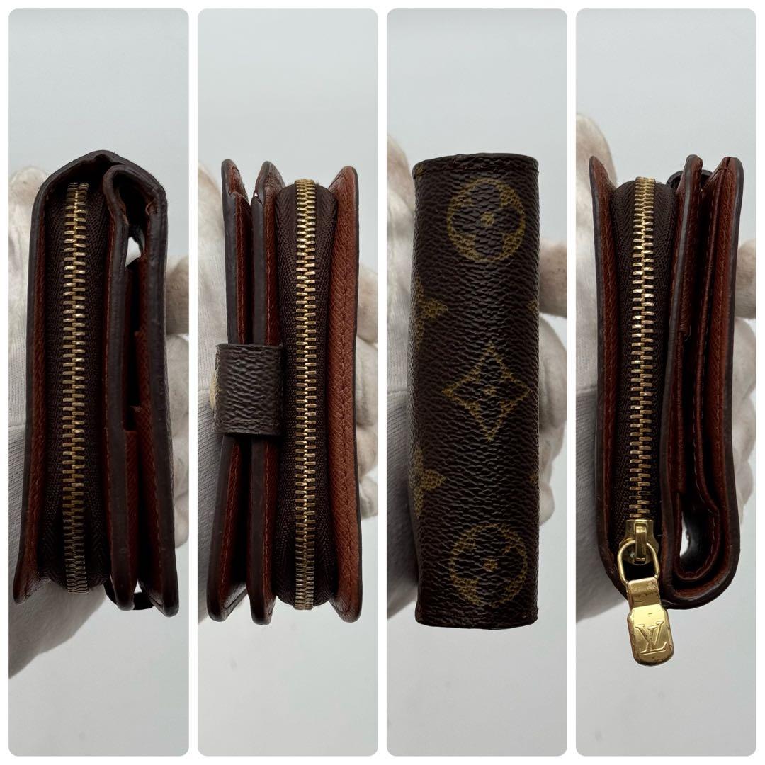 美品✨️ルイヴィトン　モノグラム　コンパクトジップ　二つ折り財布　財布　ミニ