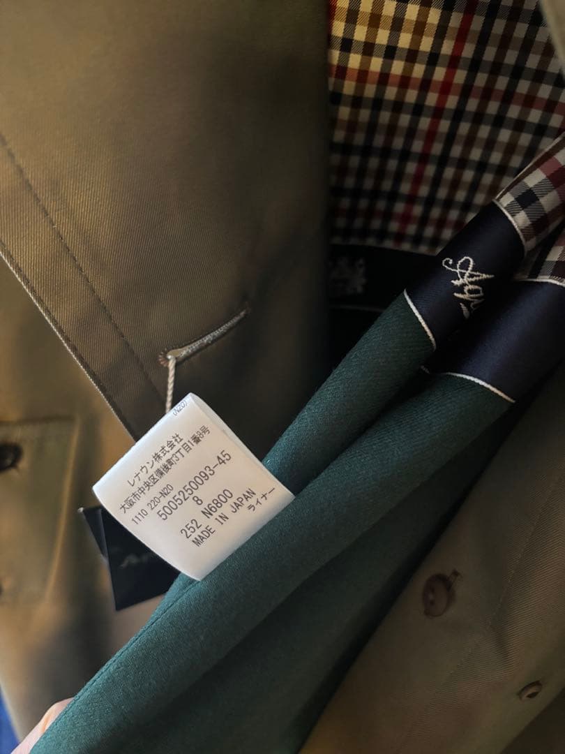 静様　新品未着用　アクアスキュータムトレンチコート 8（M）サイズ　レディース