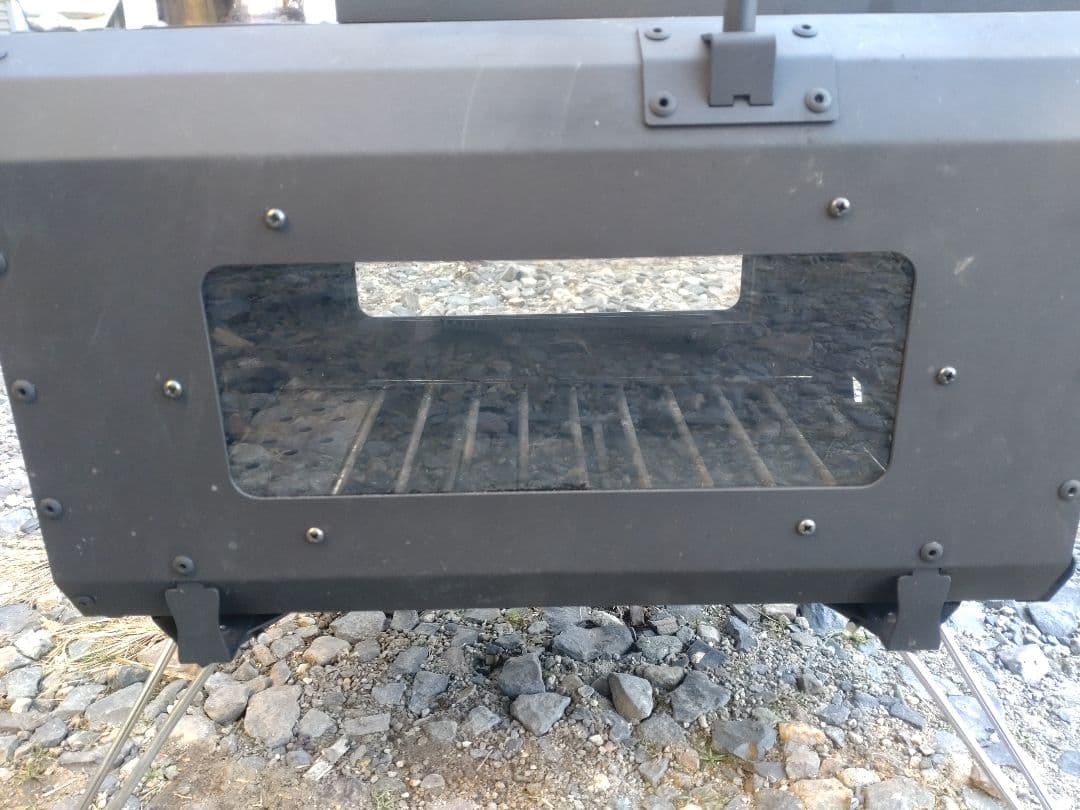 VASTLAND 薪ストーブ クッキングストーブ 耐熱ブラック塗装 3面ガラス窓