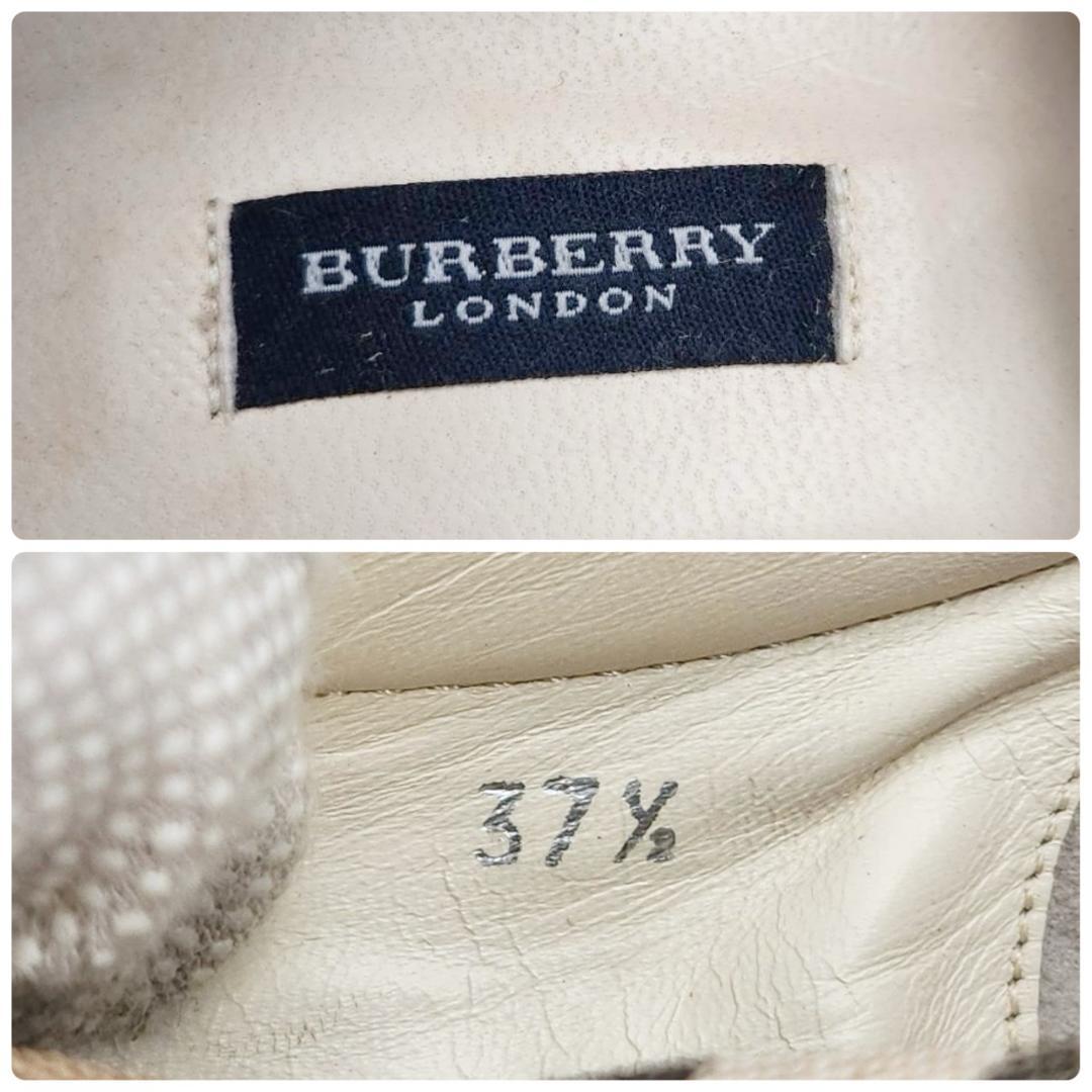 バーバリー スニーカー ノバチェック レディース24cm 37/21 紐靴