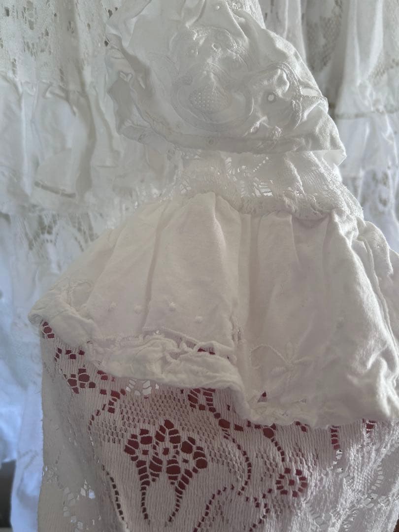 kiki2 古着 ビンテージ リメイク ハンドメイド スカート レース 白