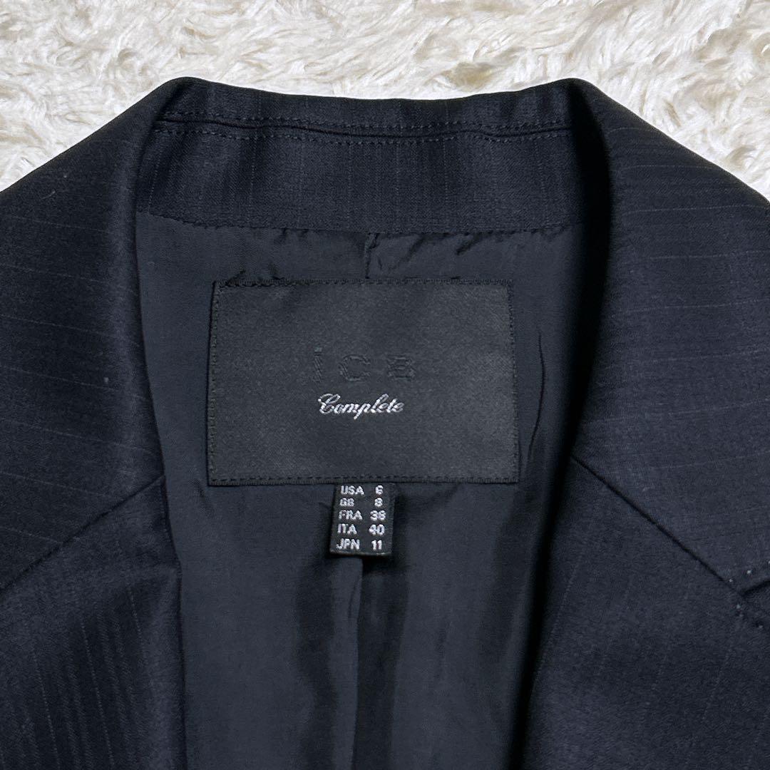 極美品/アイシービー　パンツセットアップ　ストライプ　フォーマル　11号