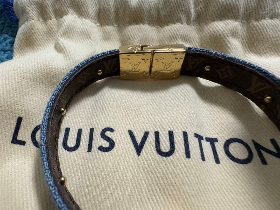 値下げ　未使用　LOUIS VUITTO ブレスレット リバーシブル　デニム