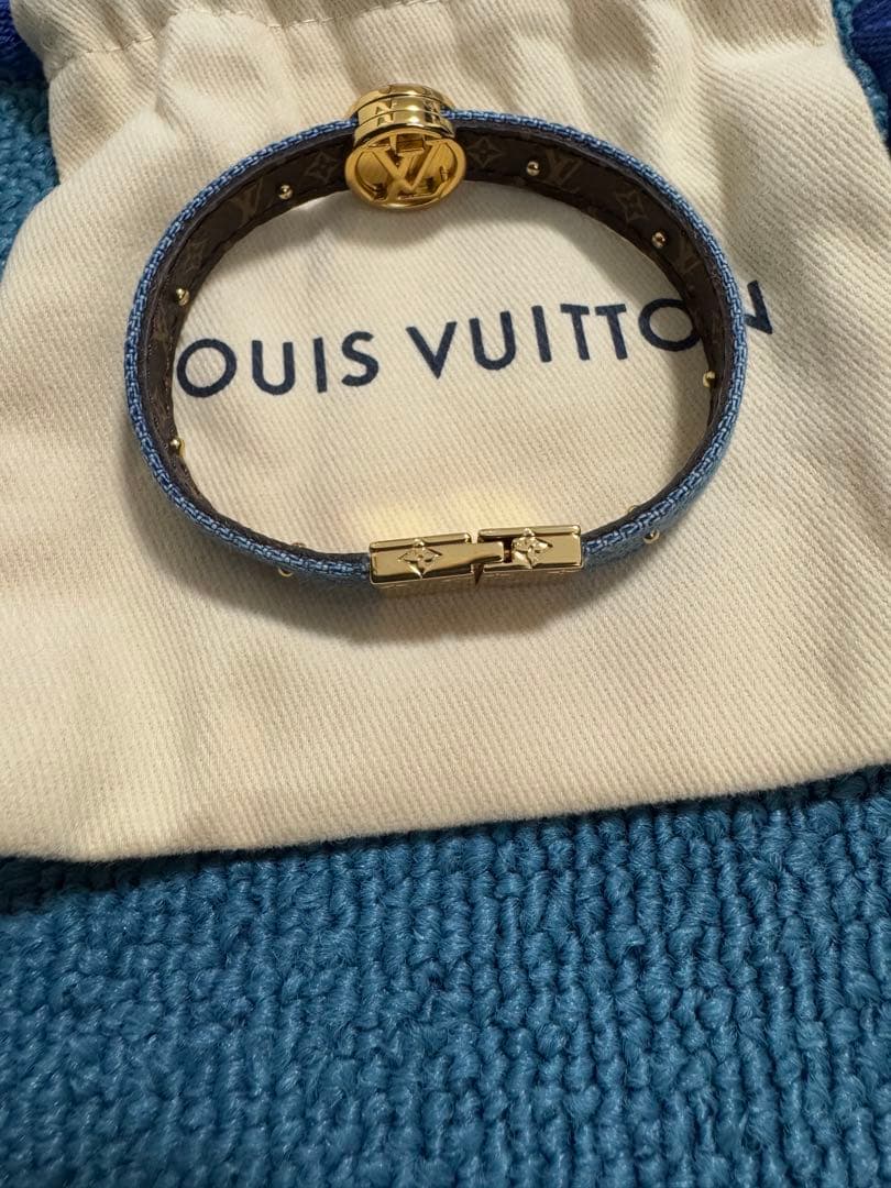 値下げ　未使用　LOUIS VUITTO ブレスレット リバーシブル　デニム