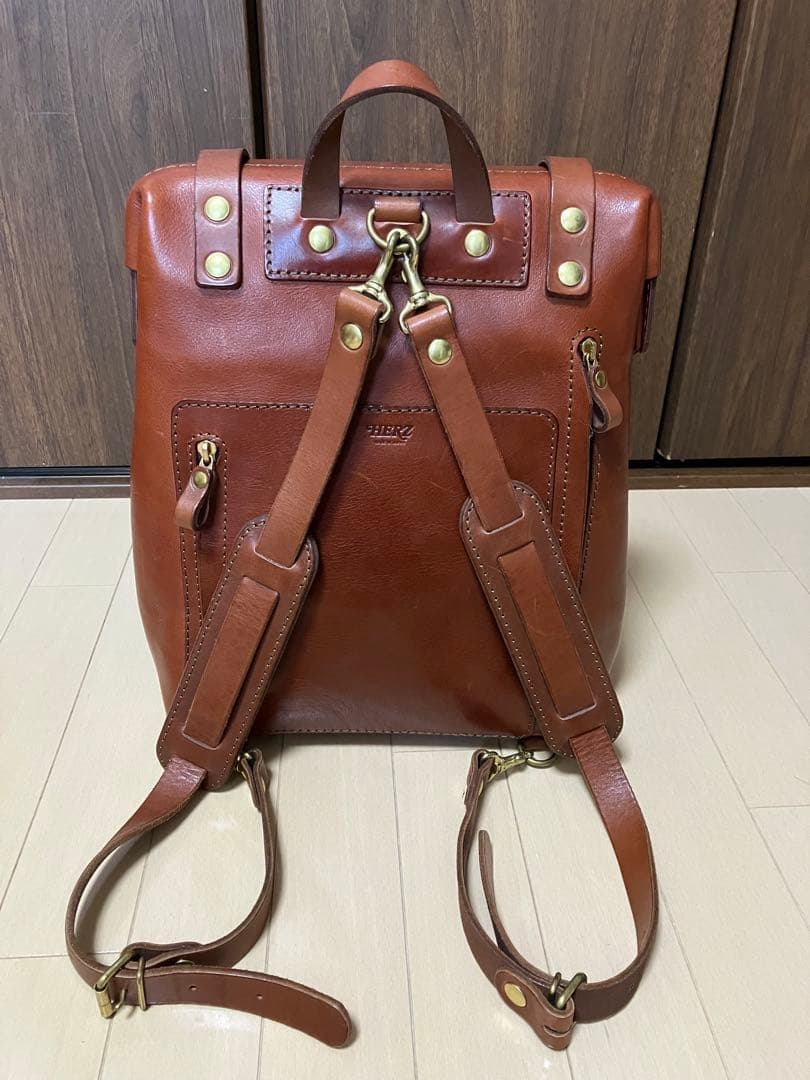 【美品】HERZ ラックスリュック　キャメル　Wサイズ