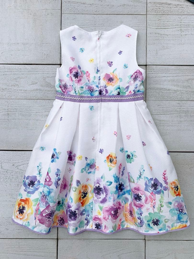ANNA SUI mini ワンピース　水彩花柄　130㎝　美品