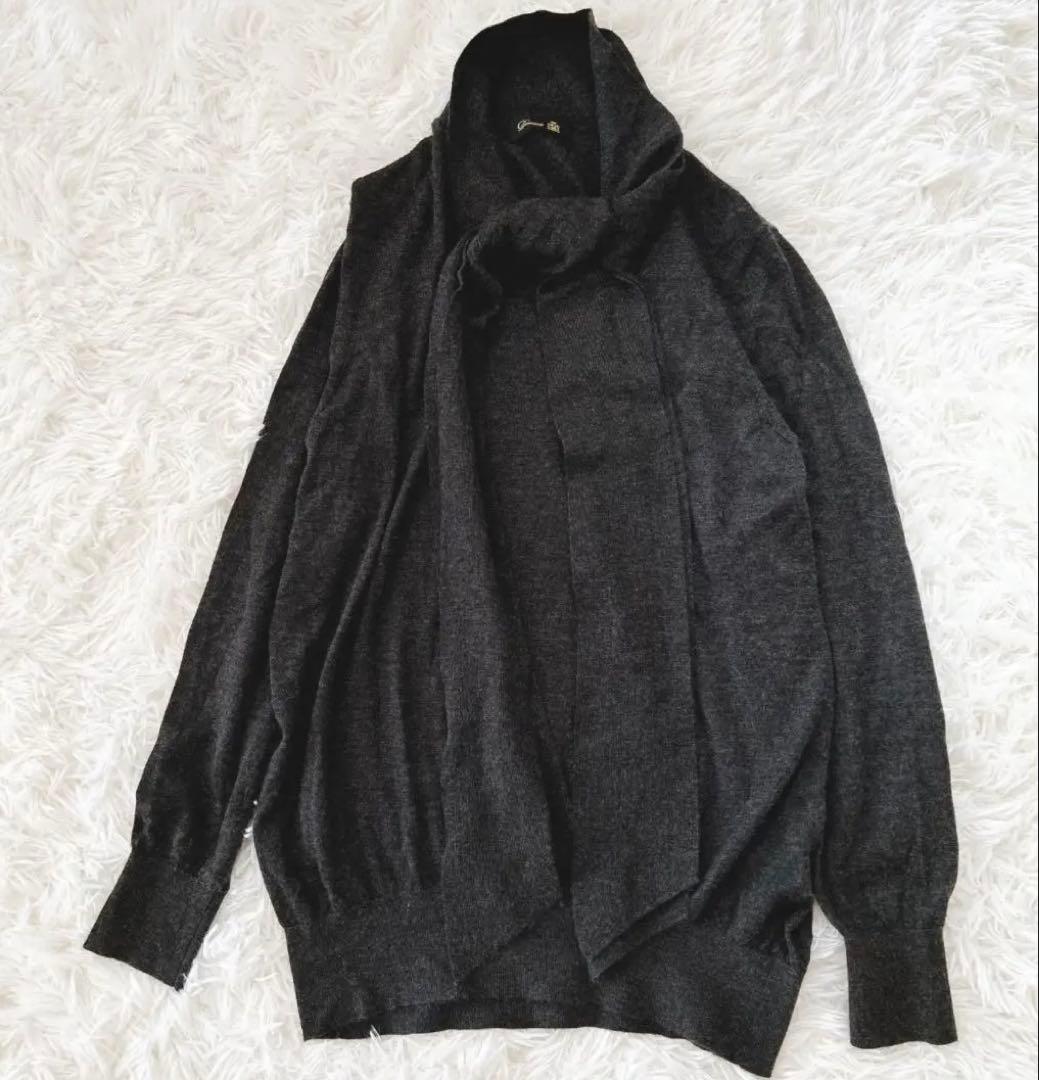 ドゥロワー　ボウタイ　カシミヤシルクニット