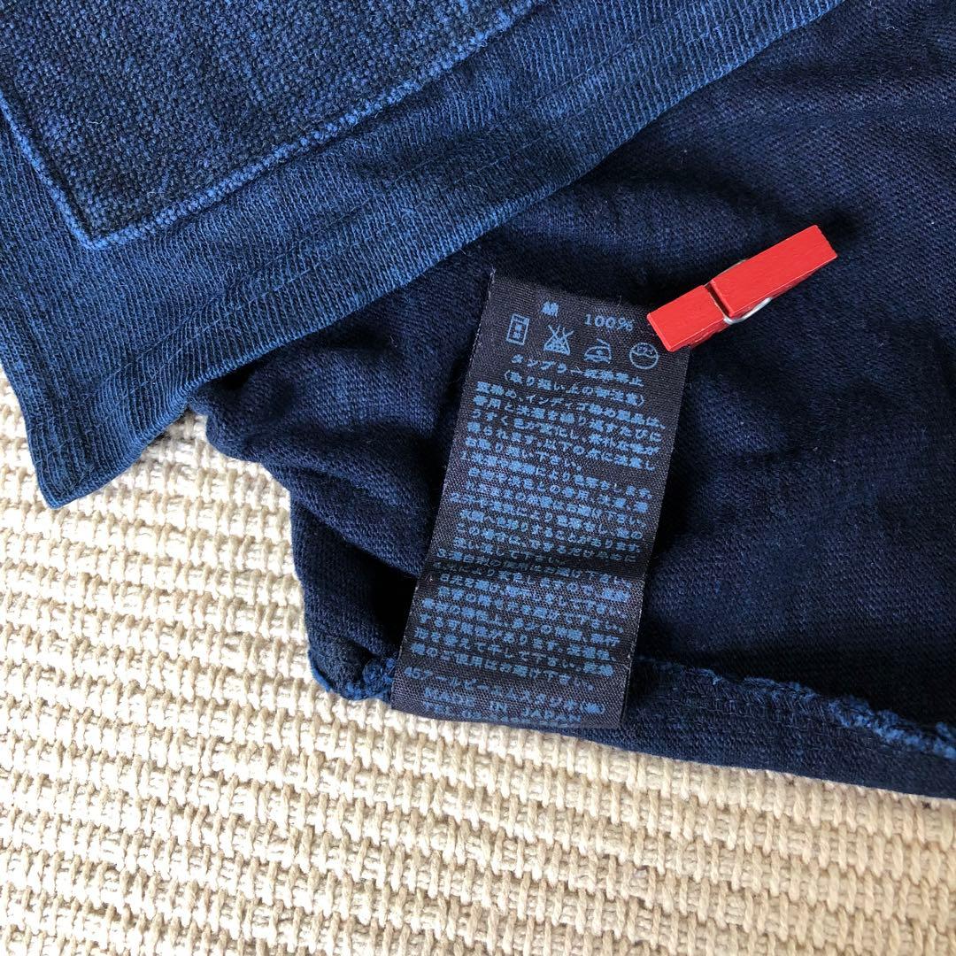 45R 45rpm 藍染め 長袖 カットソー Tシャツ インディゴ染め 日本製4