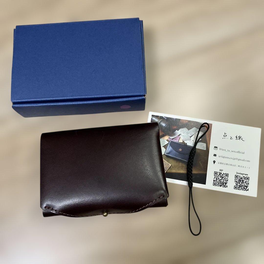 点と線　usuhapeta三つ折り財布 レザー