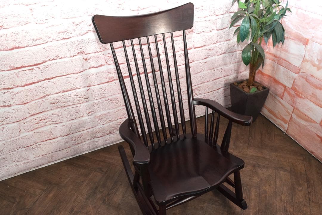 松本民芸家具 J型ロッキングチェア ミズメ材 約24万円