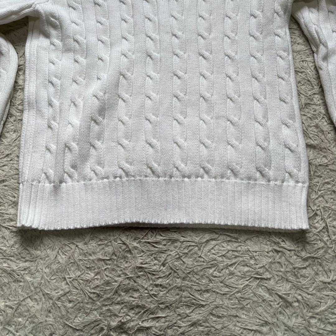 極美品 近年モデル ラルフローレン ケーブルニット コットン Vネック セーター