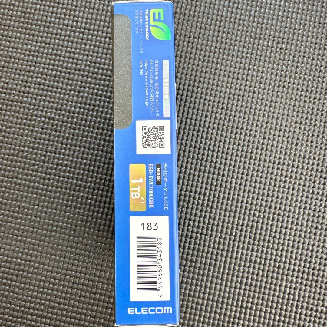 【新品・未開封】ELECOM 1TB 外付けSSD ESD-EWC1000GBK