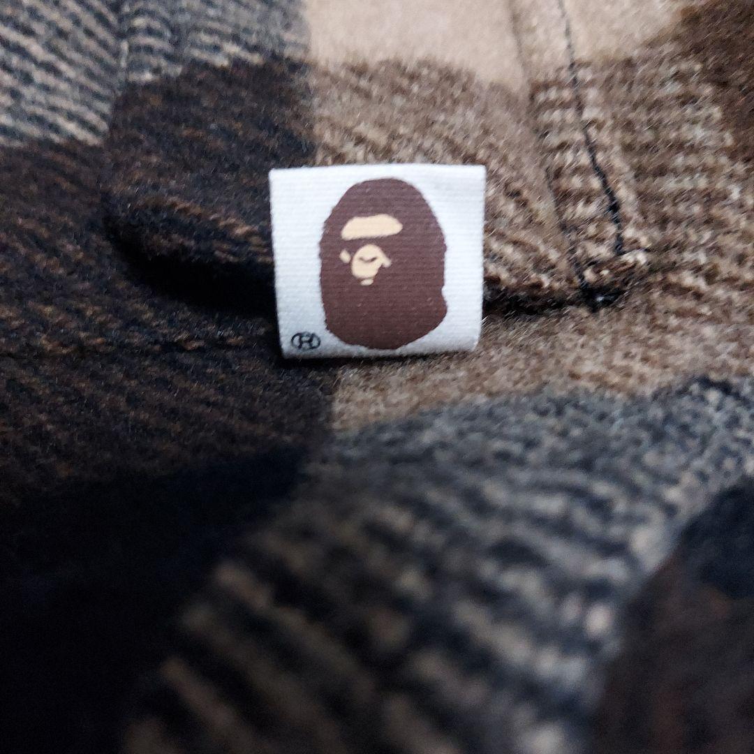 90's　Bathing Ape NIGO期 ハーフジップチェックネルシャツ M
