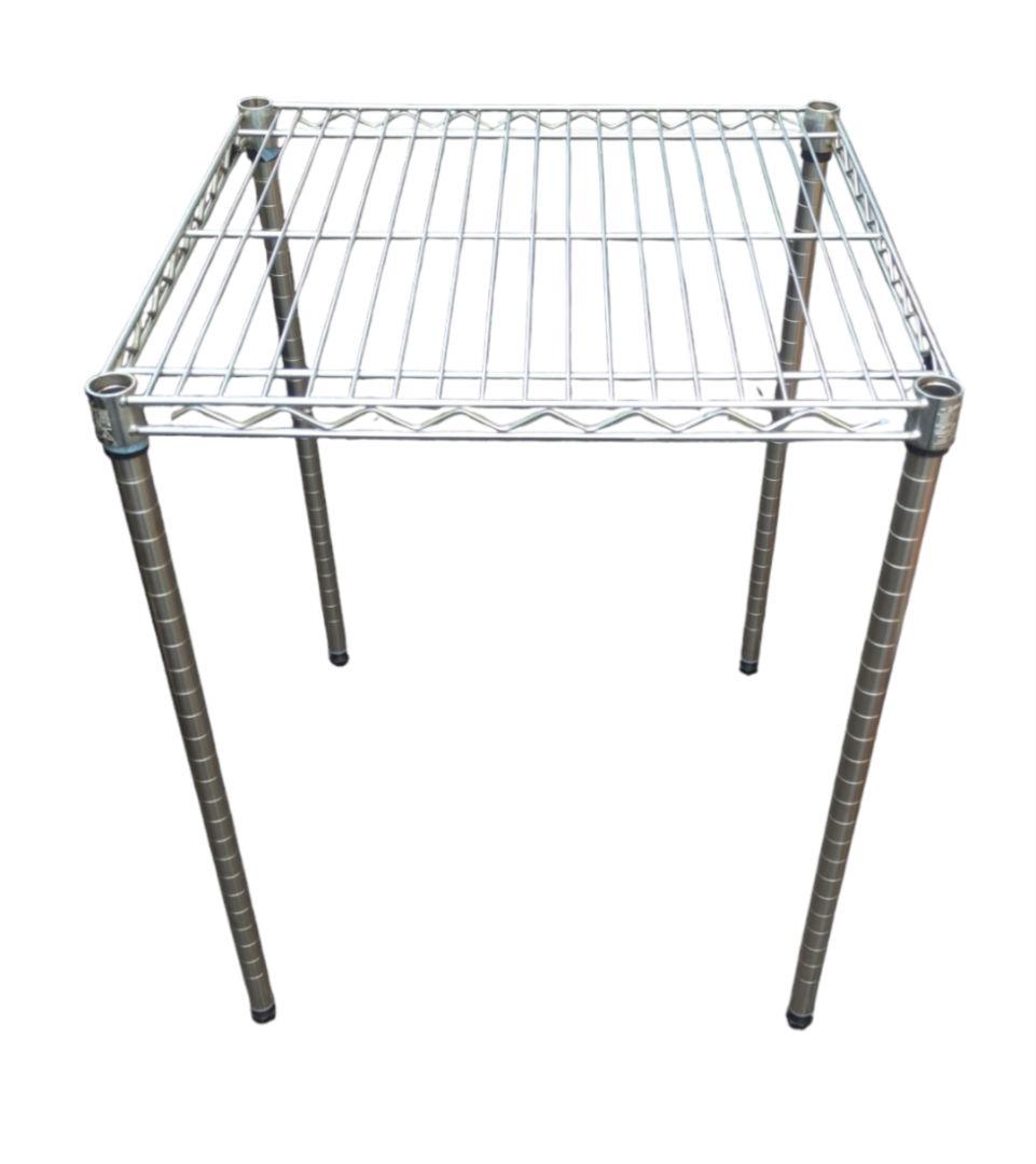 激レア ホームエレクター ワイヤーシェルフ 60cm×60cm 脚付