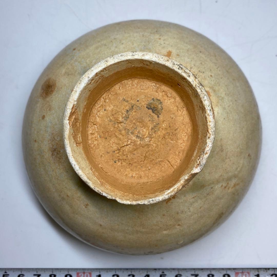 中国宋時代 宗白磁茶碗 w15cm 東キ7-1206②